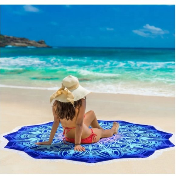 High Quality Round Bohemian Blanket Hippie Indian Throw Blanket Beach Tapestry - Picture 1 of 10